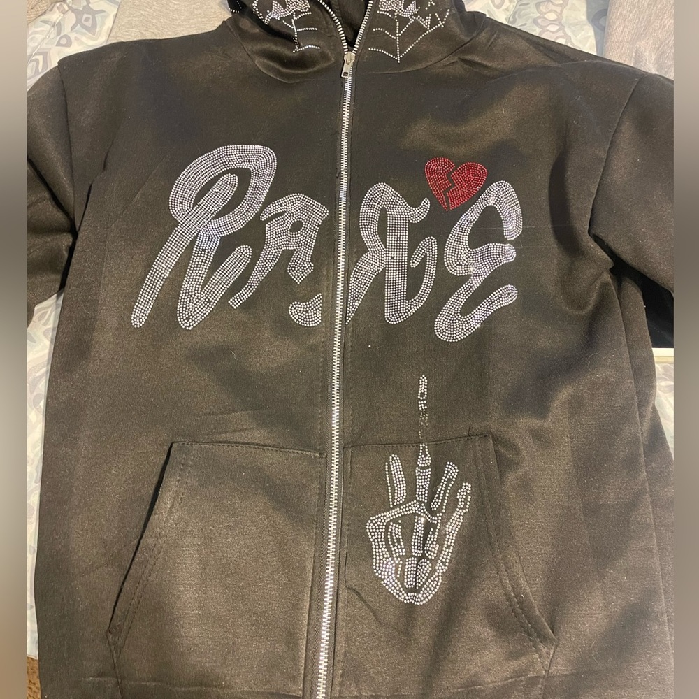 Rhinestone hoodie